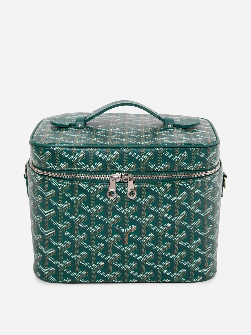 Goyard 2021 Green Goyardine Muse Vanity Case PM